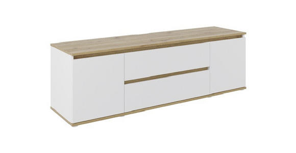 LOWBOARD  in 160/50/42 cm  - Schwarz/Weiß, MODERN, Holzwerkstoff/Kunststoff (160/50/42cm) - Carryhome