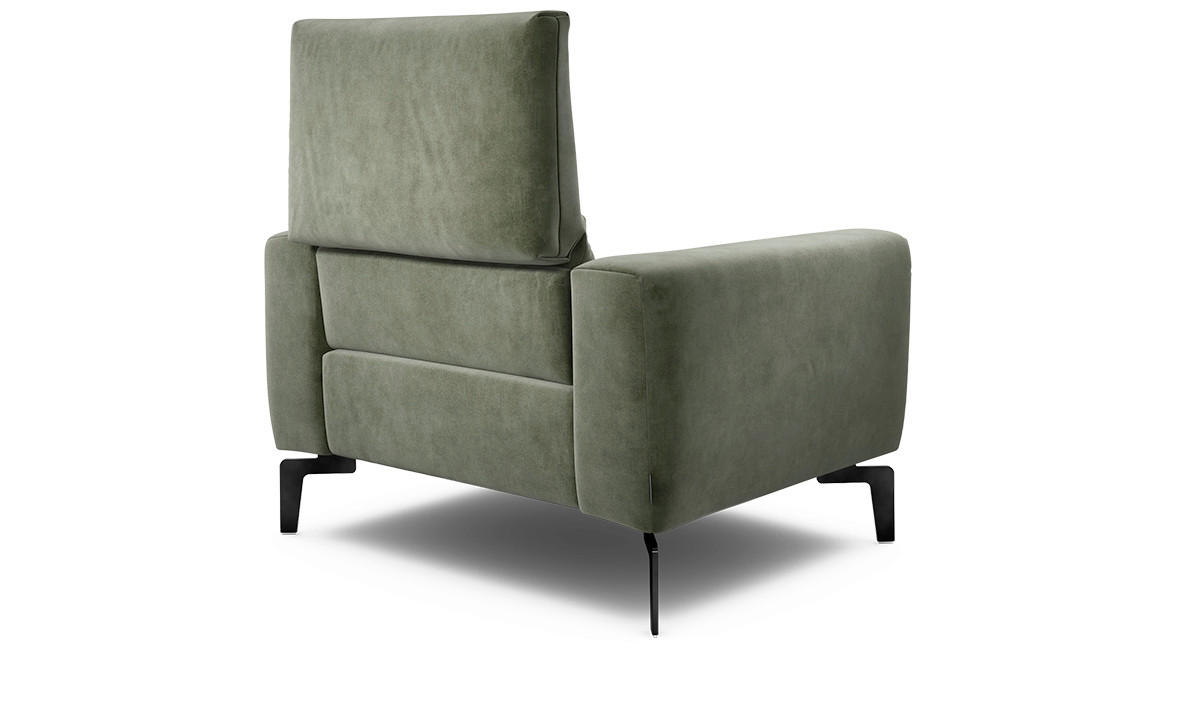 SESSEL in Samt Waldgrün  - Waldgrün/Schwarz, Design, Textil/Metall (110/85/86-94cm) - SENSOO