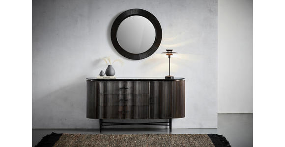 SIDEBOARD Messingfarben Einlegeboden  - Messingfarben/Schwarz, Trend, Holzwerkstoff/Stein (150/80/40cm) - Ambia Home