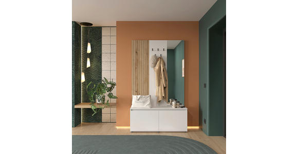 GARDEROBE  in 120/200/36,6 cm  - Eichefarben/Weiß, KONVENTIONELL, Holzwerkstoff (120/200/36,6cm) - Carryhome