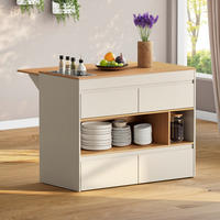 KÜCHENINSEL 125/96,6/60 cm  in Beige, Hellbraun  - Hellbraun/Beige, Design, Holz (125/96,6/60cm) - Livetastic