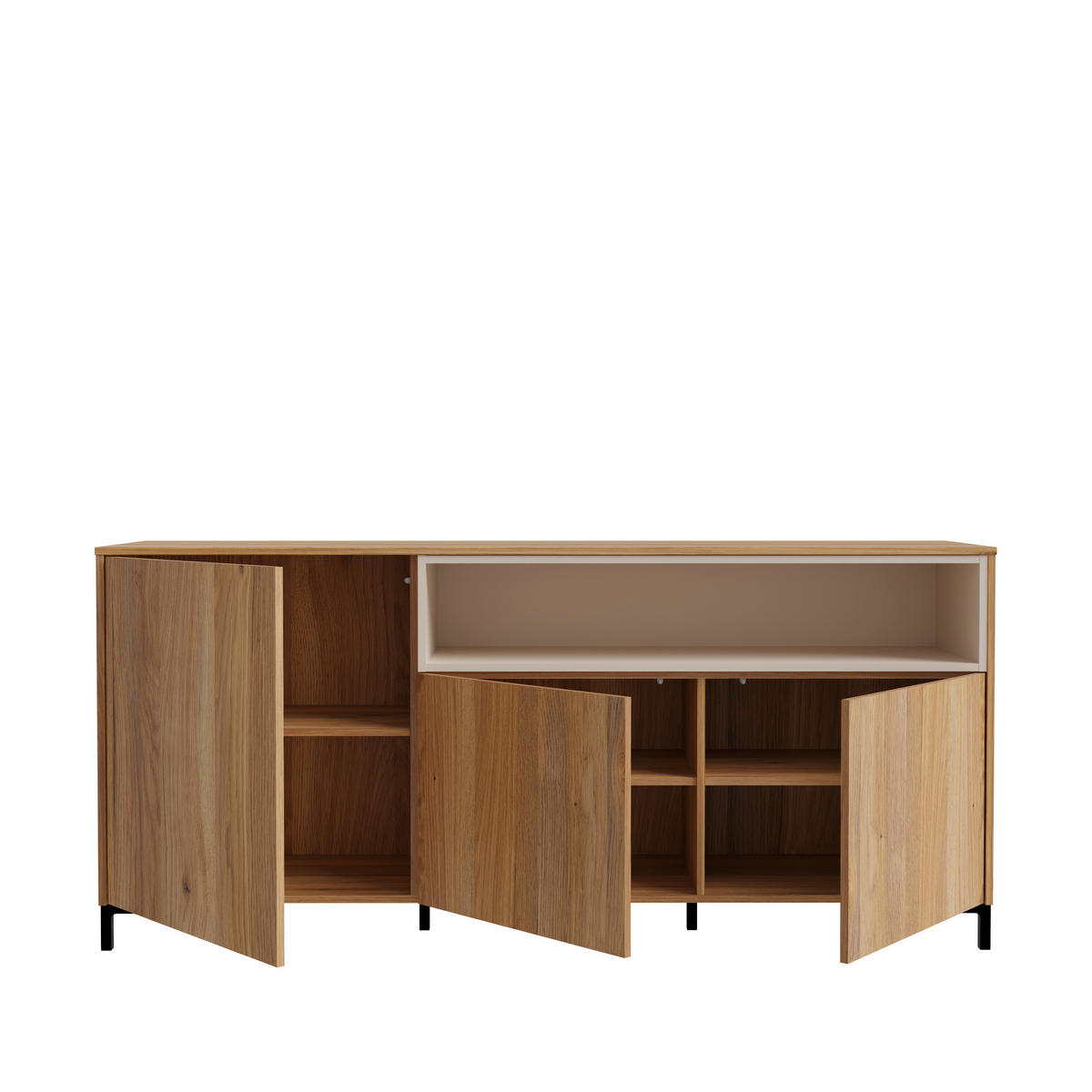 KOMODA   172,8/78,3/41,5 cm   prirodne boje, boje pijeska  - prirodne boje/boje pijeska, Moderno, drvni materijal/plastika (172,8/78,3/41,5cm)