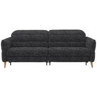 2-SITZER-SOFA  in Webstoff Schwarz  - Eiche Bianco/Schwarz, Design, Holz/Textil (234-262/85-106/98-112cm) - Dieter Knoll