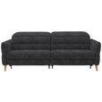 2-SITZER-SOFA  in Webstoff Schwarz  - Eiche Bianco/Schwarz, Design, Holz/Textil (234-262/85-106/98-112cm) - Dieter Knoll