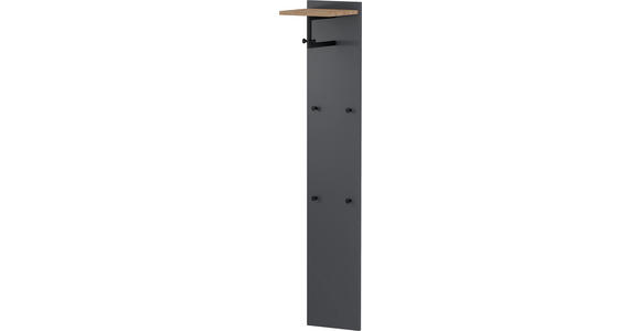 GARDEROBENPANEEL in 31/165/29 cm - Eichefarben/Anthrazit, Design, Holzwerkstoff (31/165/29cm) - Dieter Knoll