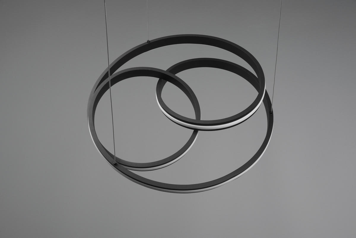 LED-HÄNGELEUCHTE Nuria 60/150 cm   - Schwarz, Basics, Metall (60/150cm) - Trio Leuchten