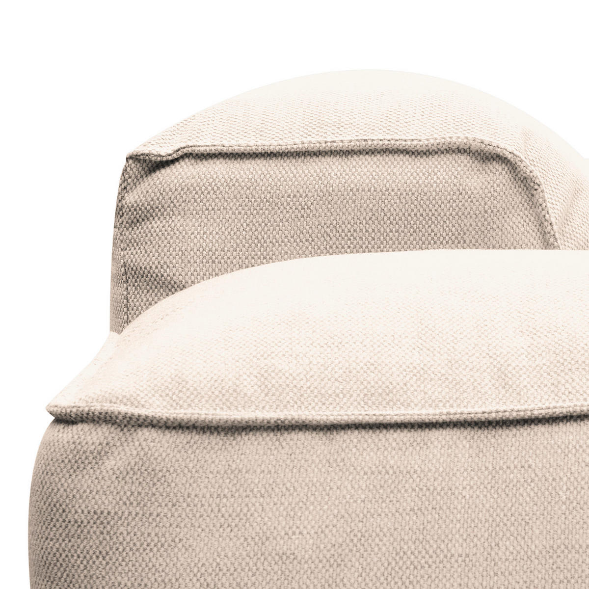 ECKSOFA Beige Webstoff  - Beige/Schwarz, Design, Kunststoff/Textil (290/171cm) - home24