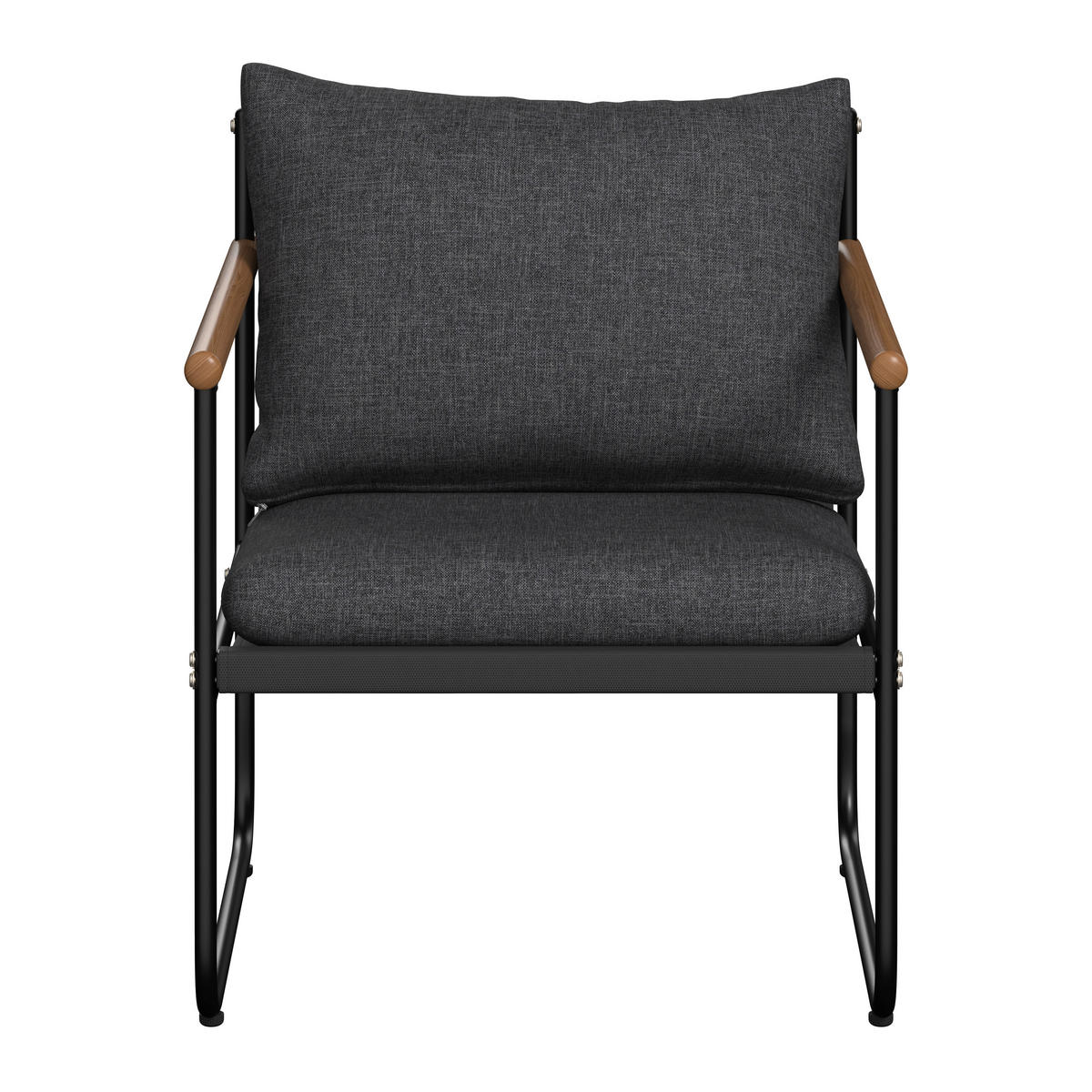 LOUNGEGARNITUR Eisen  - Anthrazit/Schwarz, MODERN, Glas/Textil (125/75/76cm) - Ambia Garden