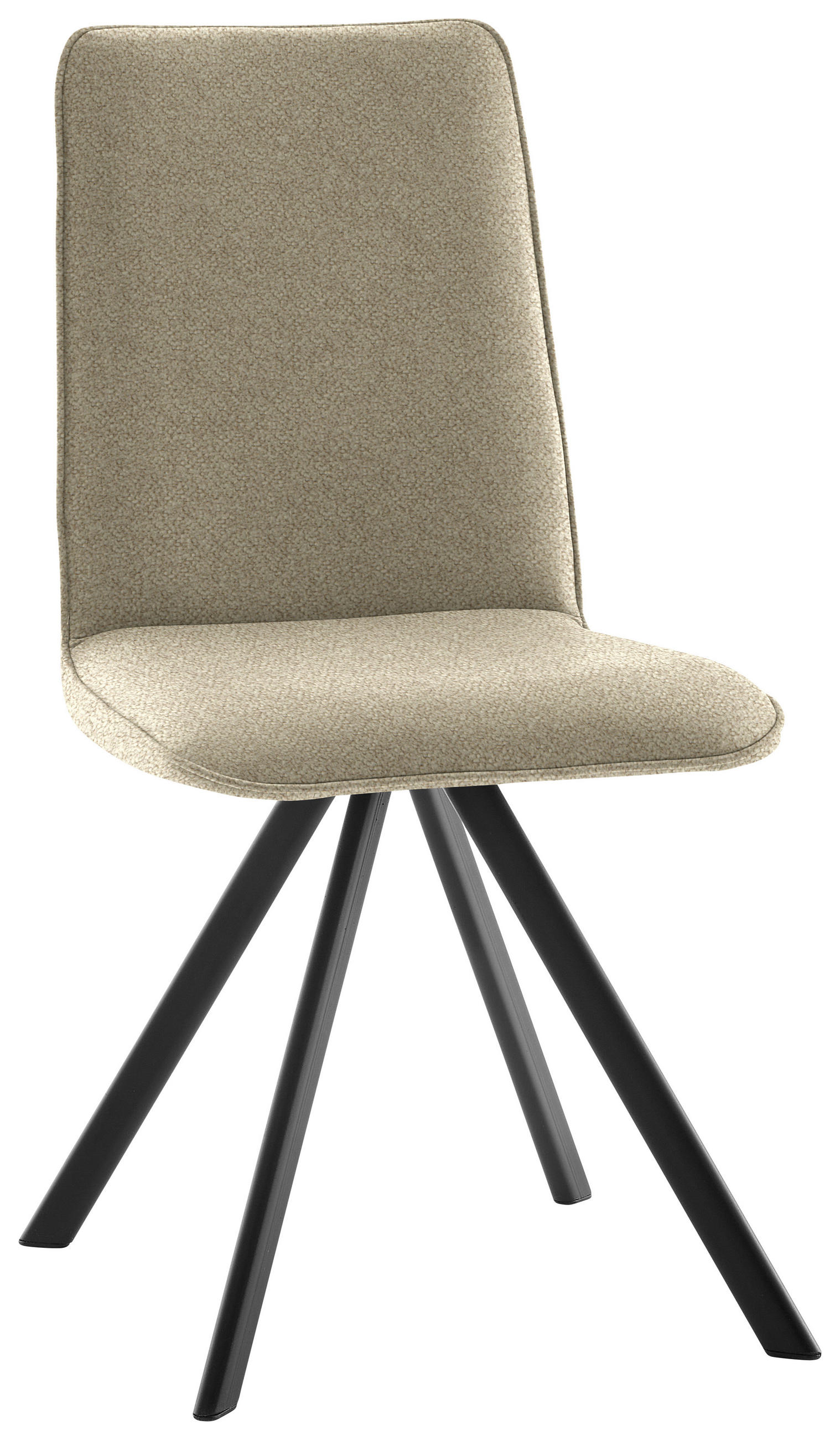 STUHL   Webstoff  Schwarz, Beige  - Beige/Schwarz, Design, Textil/Metall (47/92/60cm) - Cantus