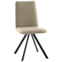 STUHL   Webstoff  Schwarz, Beige  - Beige/Schwarz, Design, Textil/Metall (47/92/60cm) - Cantus