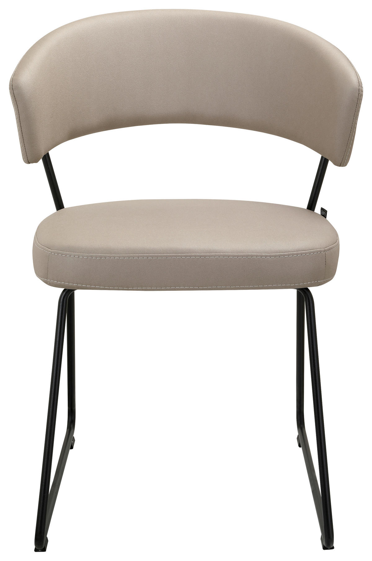 STOL järn mikrofiber  - svart/taupe, Design, metall/textil (56,5/77/58cm) - Novel