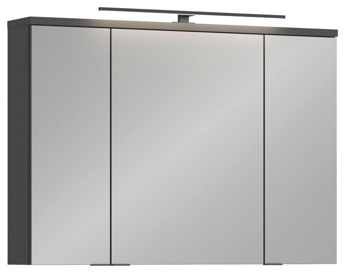 SPIEGELSCHRANK 100/72,6/19,7 cm  - Anthrazit, MODERN, Glas/Holzwerkstoff (100/72,6/19,7cm) - MID.YOU