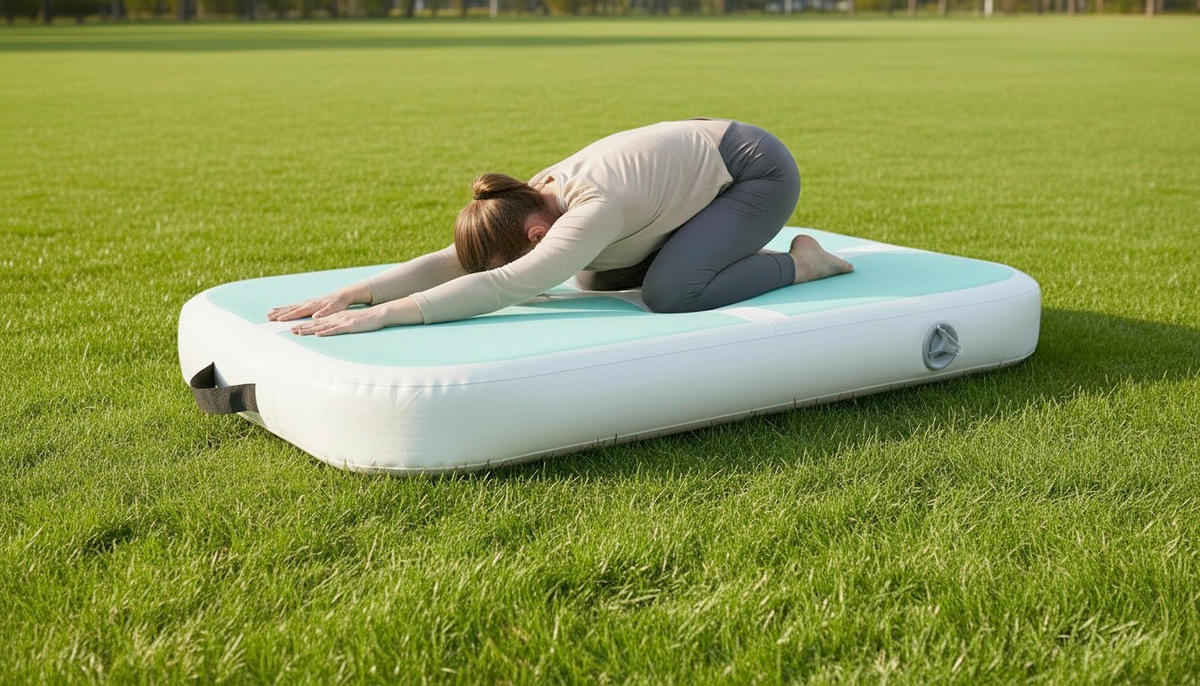 GYMNASTIKMATTE AIR BOARD  - Türkis/Weiß, MODERN, Kunststoff (100/60/10cm)