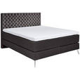 BOXSPRINGBETT 180/200 cm  in Anthrazit  - Chromfarben/Anthrazit, Design, Textil/Metall (180/200cm) - Xora