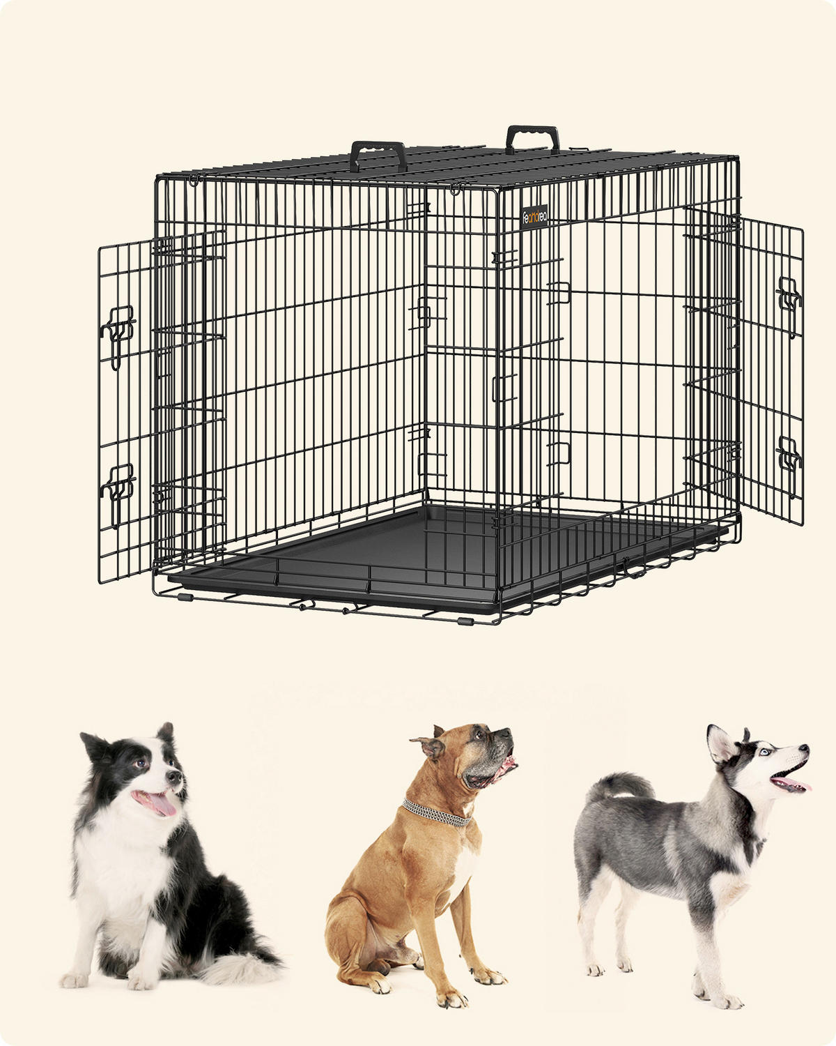 HAUSTIER-TRANSPORTTASCHE - Schwarz, Trend, Kunststoff/Metall (107/77,5/70cm) - Boxxx