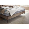 BOXSPRINGBETT 180/200 cm  in Hellbraun  - Hellbraun/Schwarz, Design, Textil/Metall (180/200cm) - Johann Jakob