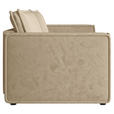 SOFA Webstoff Beige  - Beige/Schwarz, MODERN, Kunststoff/Textil (250/68/104cm) - Xora