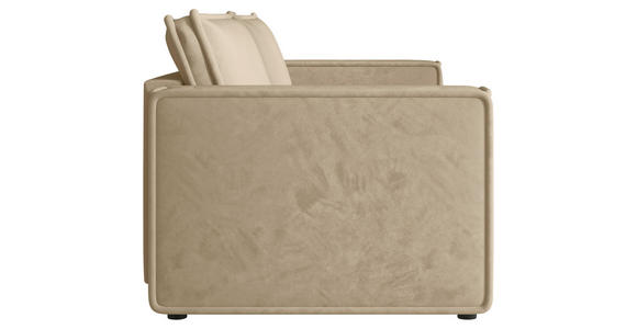 SOFA Webstoff Beige  - Beige/Schwarz, MODERN, Kunststoff/Textil (250/68/104cm) - Xora