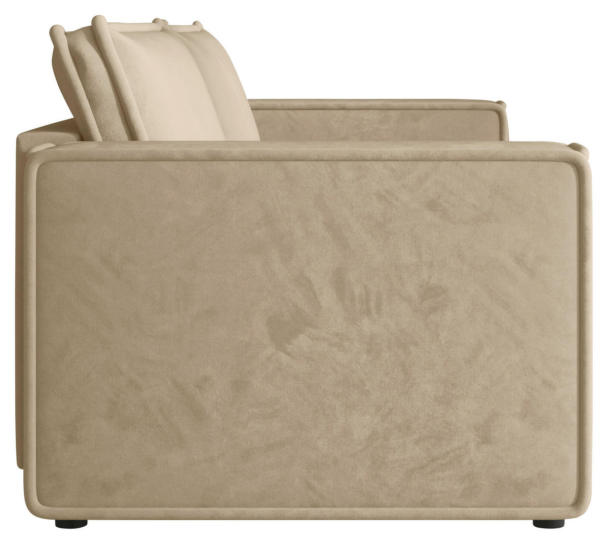 SOFA Webstoff Beige  - Beige/Schwarz, MODERN, Kunststoff/Textil (250/68/104cm) - Xora