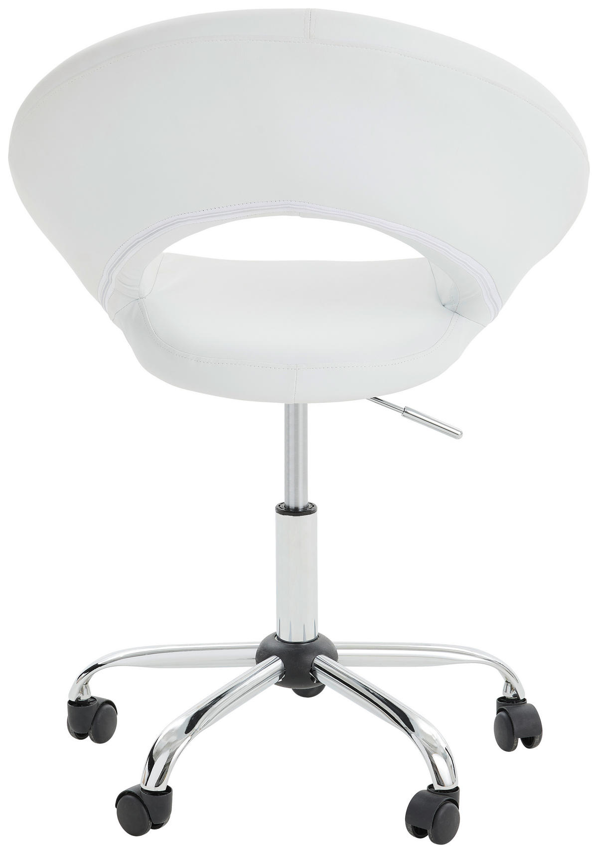 Scaun birou tineret - alb/culoare crom, Design, plastic/metal (68/84-96/56cm) - Carryhome