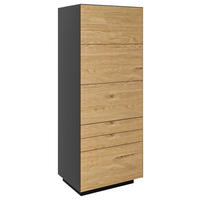 KOMMODE Celika Celika Anthrazit, Wildeiche  56/141/40 cm  - Wildeiche/Anthrazit, Natur, Holz/Holzwerkstoff (56/141/40cm) - Dieter Knoll