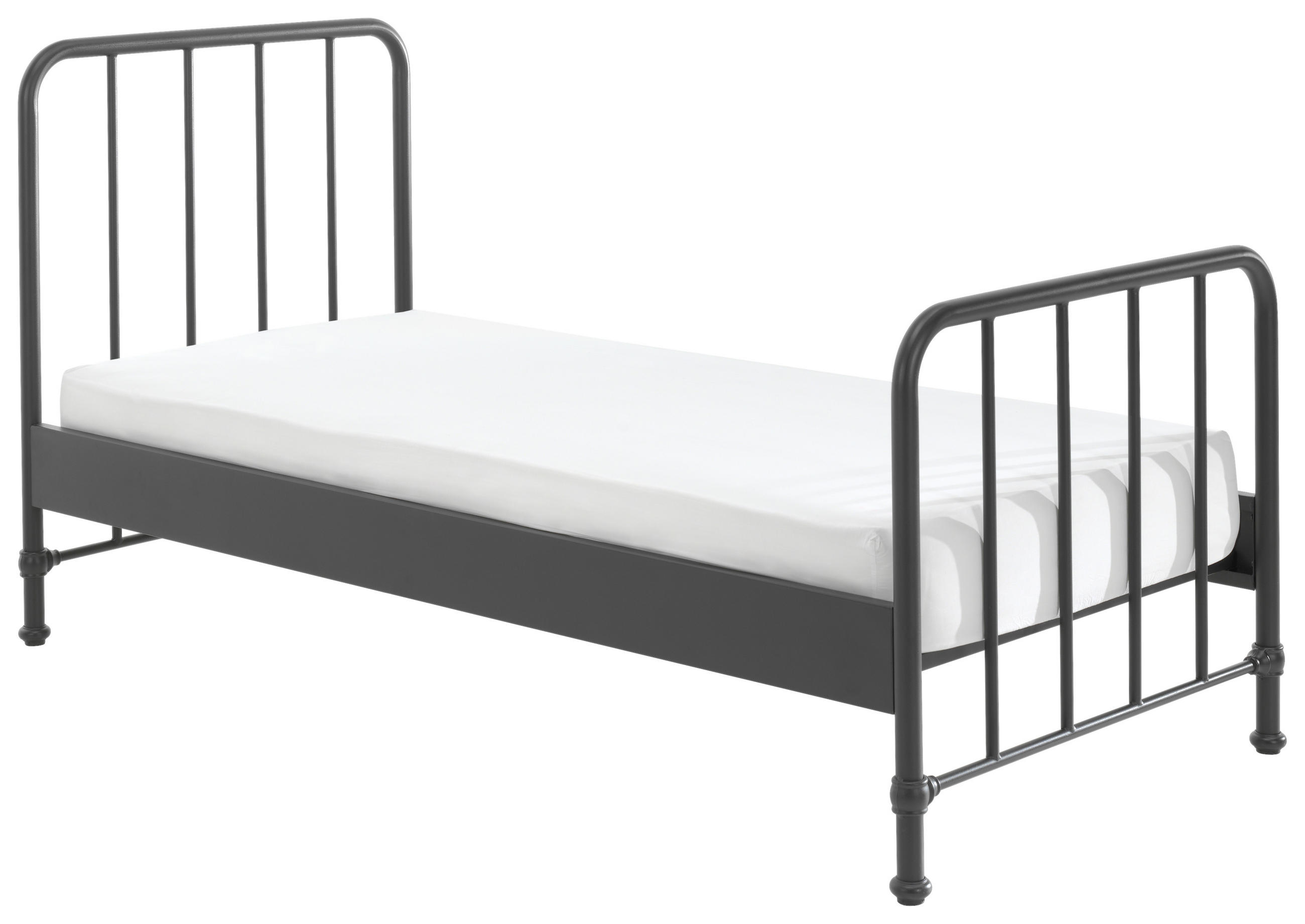 KINDER-/JUNIORBETT 90/200 cm Schwarz Schwarz  - Schwarz, MODERN, Holz/Metall (90/200cm) - MID.YOU