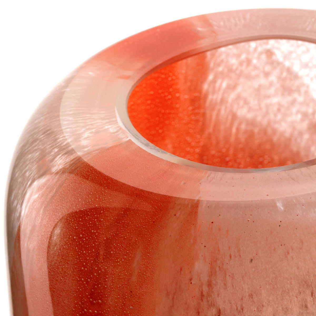 VASE  - Blau/Orange, Design, Glas (23,5/20/23,5cm) - Leonardo