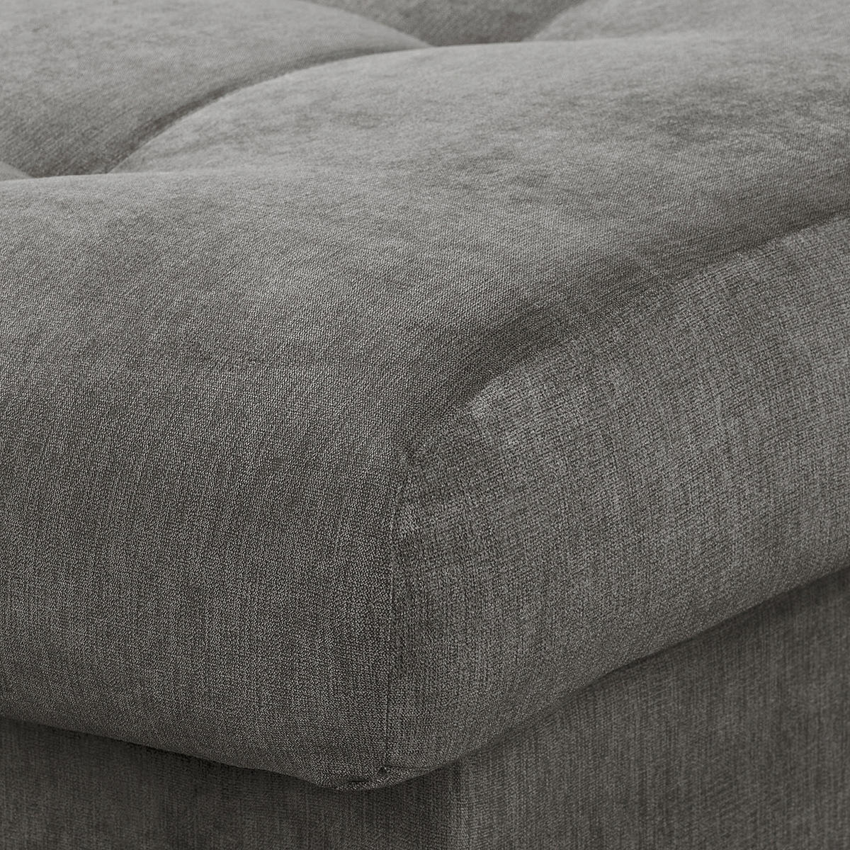 ECKSOFA Naomi Anthrazit Mikrofaser Rückenkissen  - Anthrazit/Schwarz, Design, Kunststoff/Textil (284/243cm) - P & B