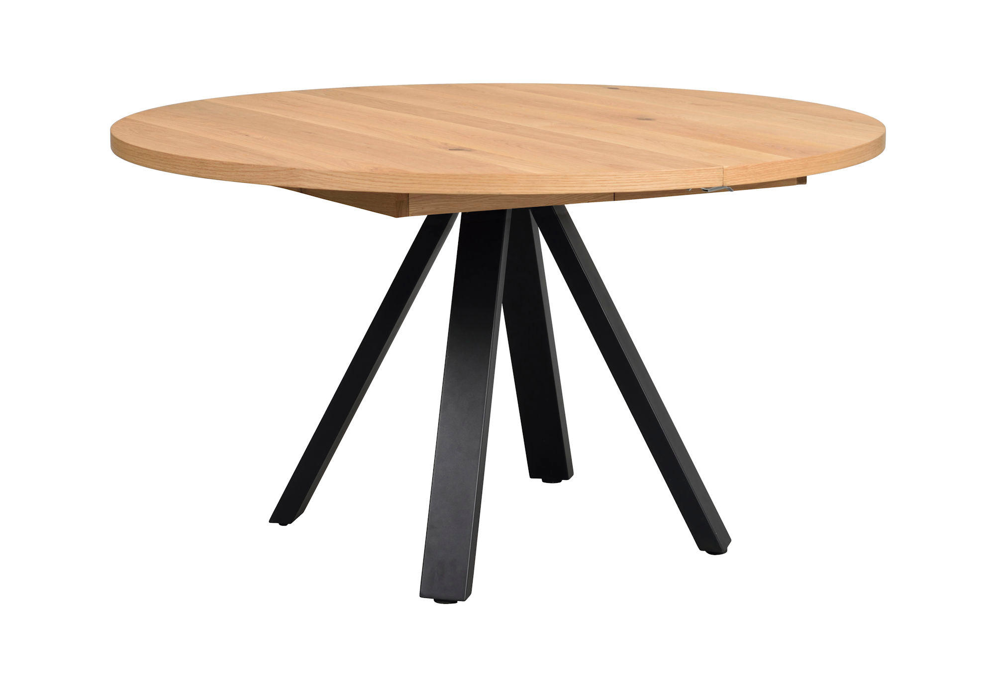 MATBORD i trä, metall 135/135/75 cm   - svart/ekfärgad, Klassisk, metall/trä (135/135/75cm) - Rowico