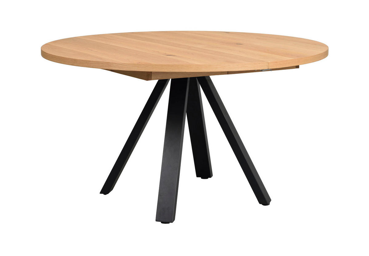 MATBORD i trä, metall 135/135/75 cm   - svart/ekfärgad, Klassisk, metall/trä (135/135/75cm) - Rowico