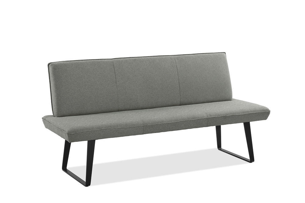 GARTENBANK  in Grau  - Anthrazit/Grau, Design, Textil/Metall (160/91/65cm)