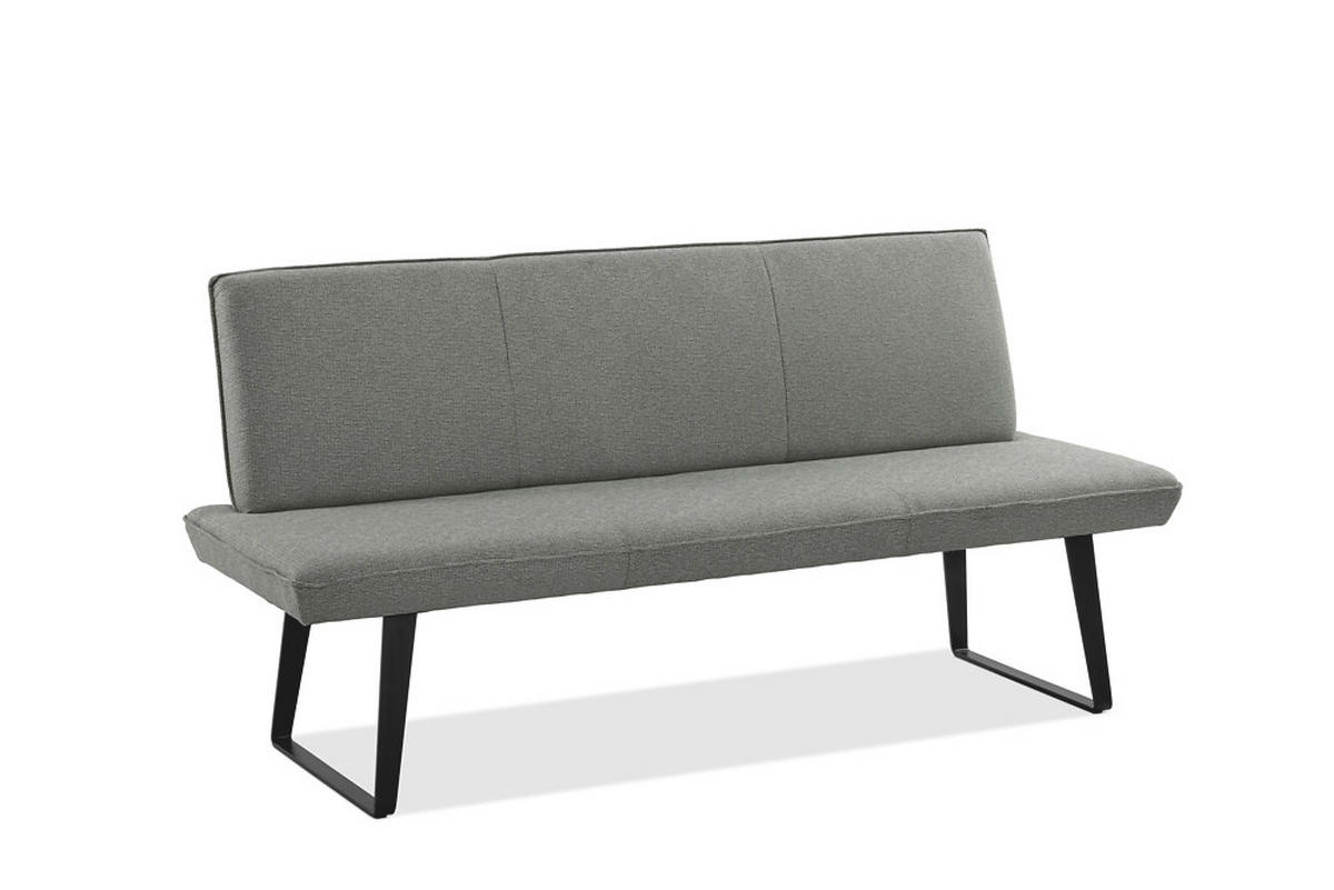 GARTENBANK Grau  - Anthrazit/Grau, Design, Textil/Metall (160/91/65cm)