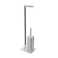 WC-BÜRSTENGARNITUR in Metall  Kunststoff   - Chromfarben, Basics, Kunststoff/Metall (20/73,5/18cm) - Sadena