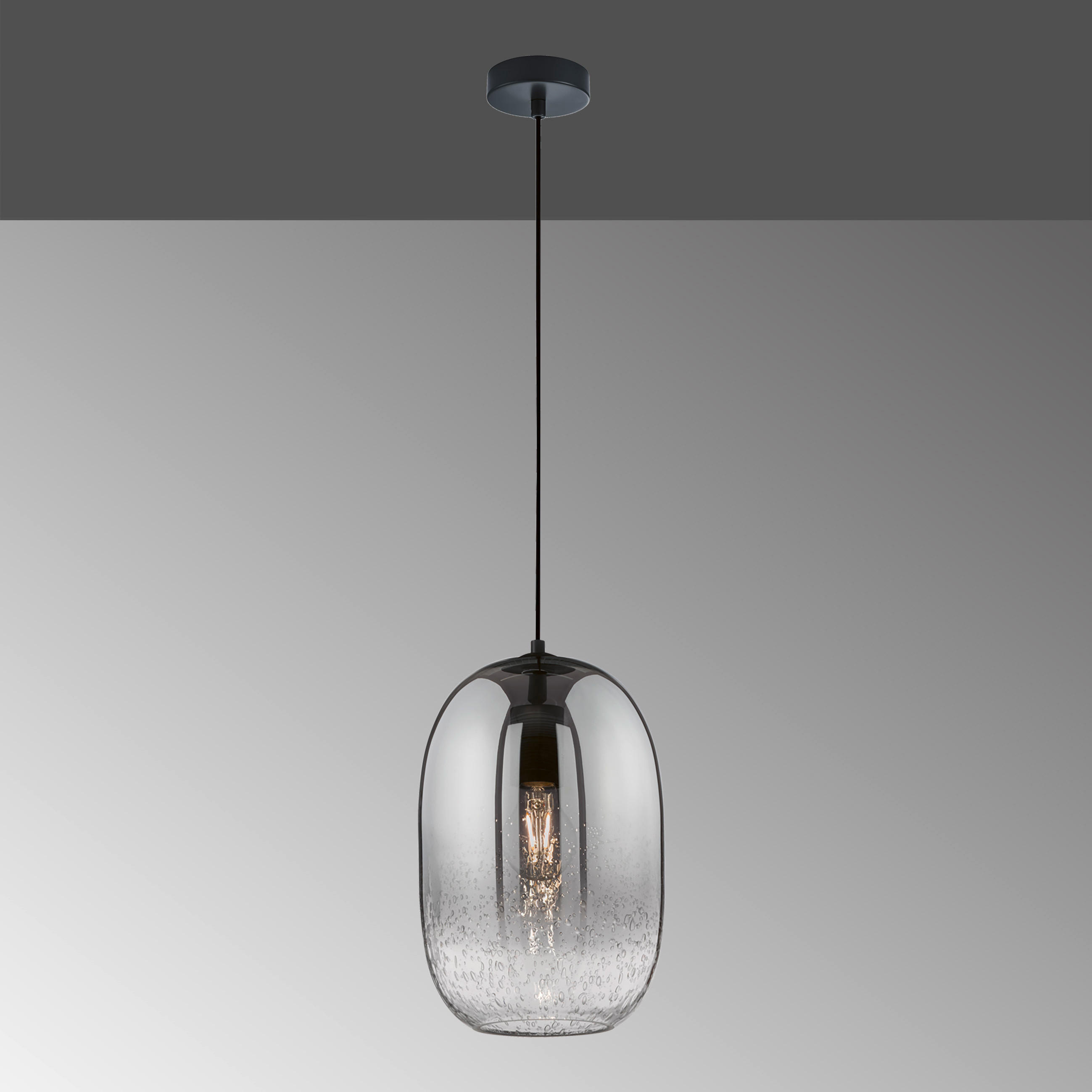 PENDELLEUCHTE 20/150 cm  - Sandfarben/Schwarz, Trend, Kunststoff/Textil (20/150cm) - Fischer & Honsel