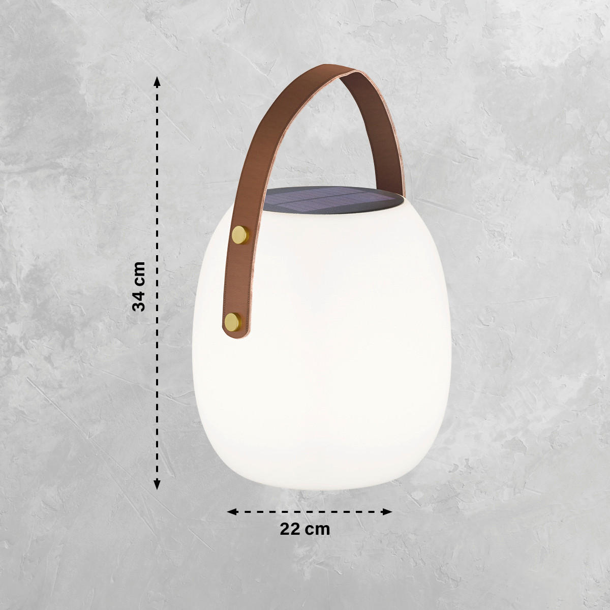 AKKU-TISCHLEUCHTE Schöner Wohnen 22/34 cm  - Weiß, KONVENTIONELL, Kunststoff (22/34cm) - Schöner Wohnen