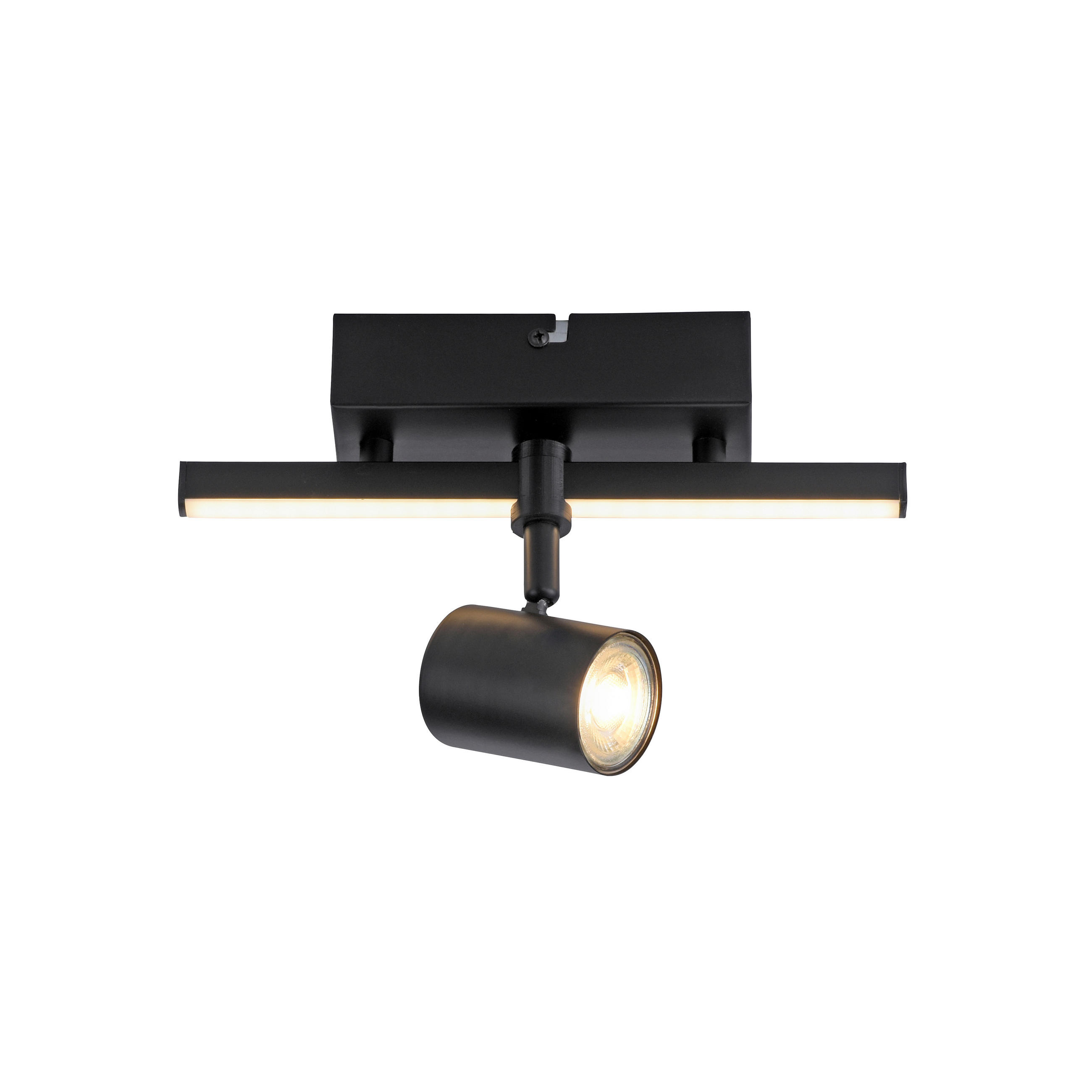 LED-STRAHLER BARIK   - Schwarz, Design, Metall (25,5cm) - Paul Neuhaus