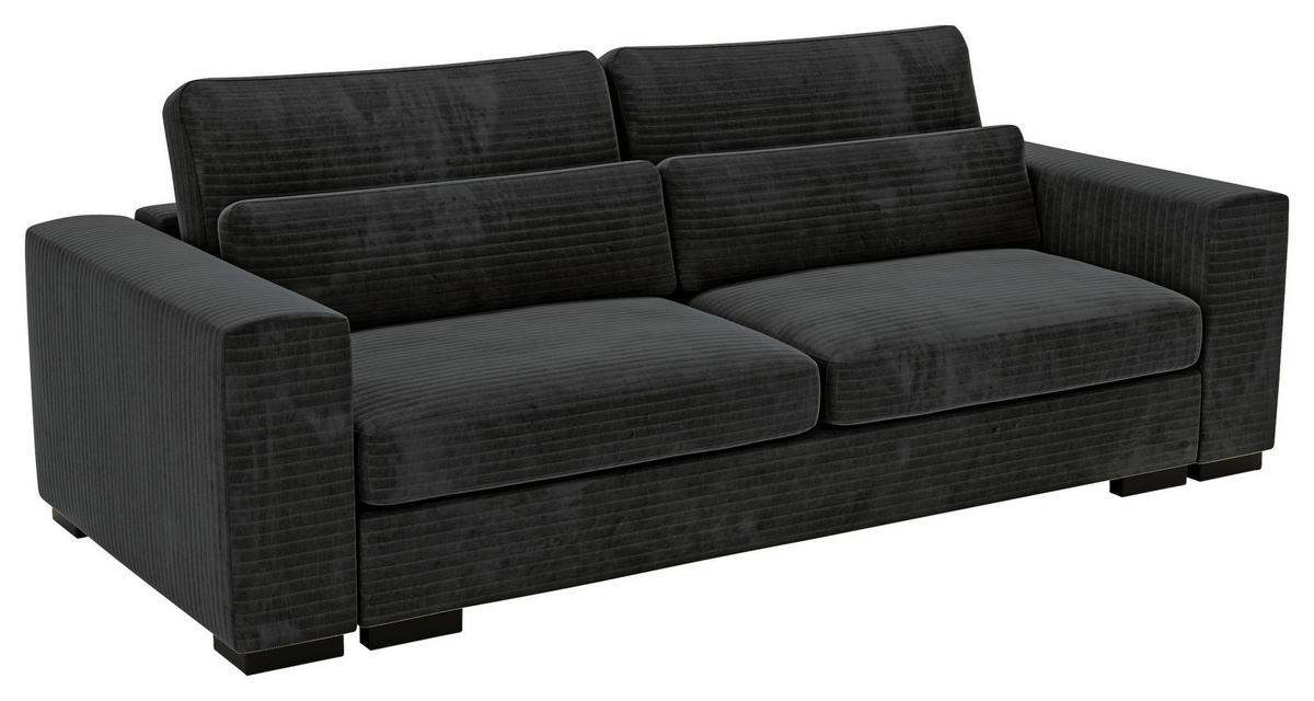 SCHLAFSOFA in Flachgewebe Schwarz  - Schwarz, Konventionell, Kunststoff/Textil (236/78/114cm) - Carryhome