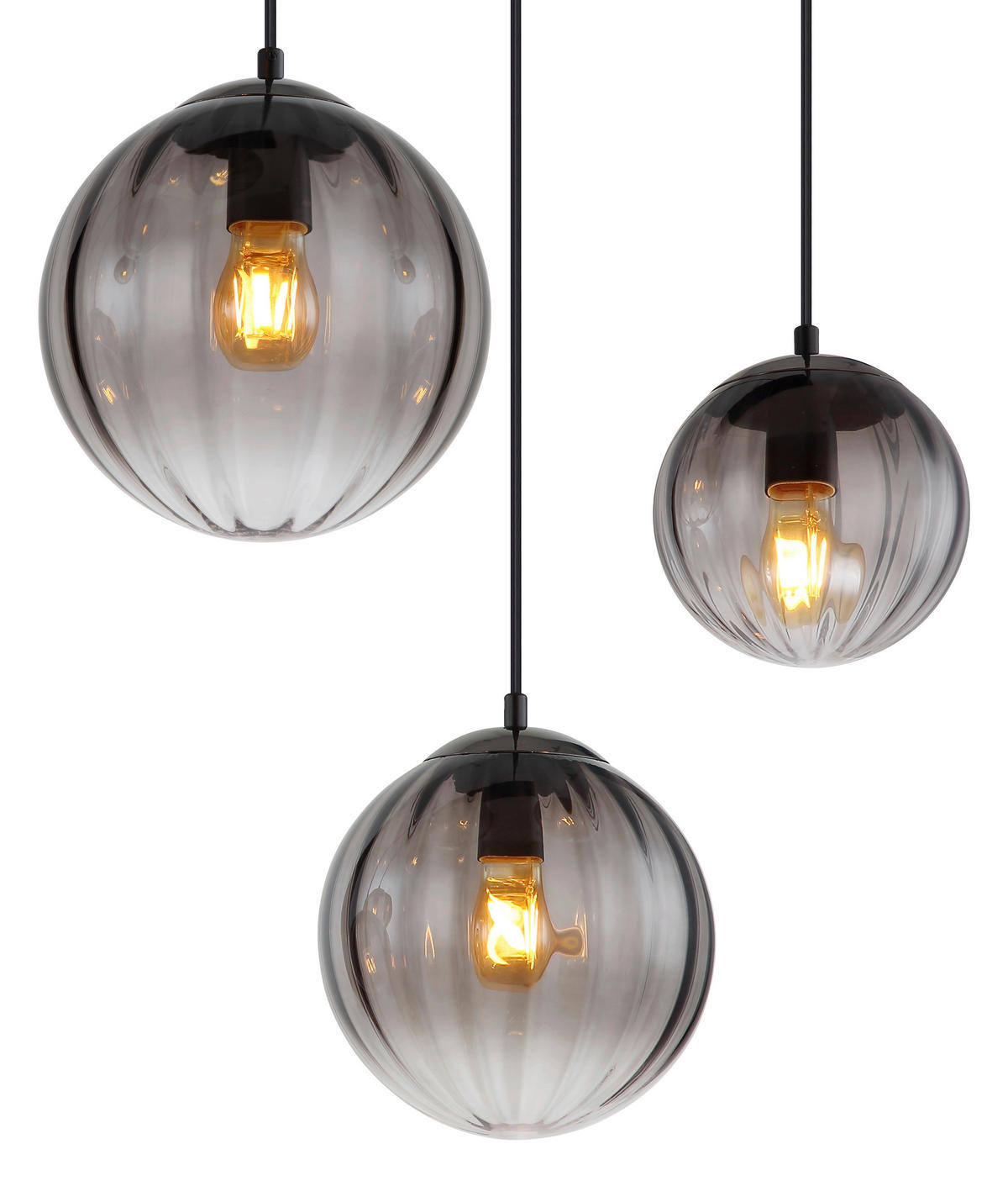 ZÁVĚSNÉ SVÍTIDLO, 93/41/120 cm  - černá/čiré, Design, kov/plast (93/41/120cm) - Globo