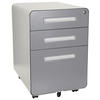 ROLLCONTAINER Grau, Weiß  - Weiß/Grau, MODERN, Kunststoff/Metall (40/60/50cm) - MID.YOU