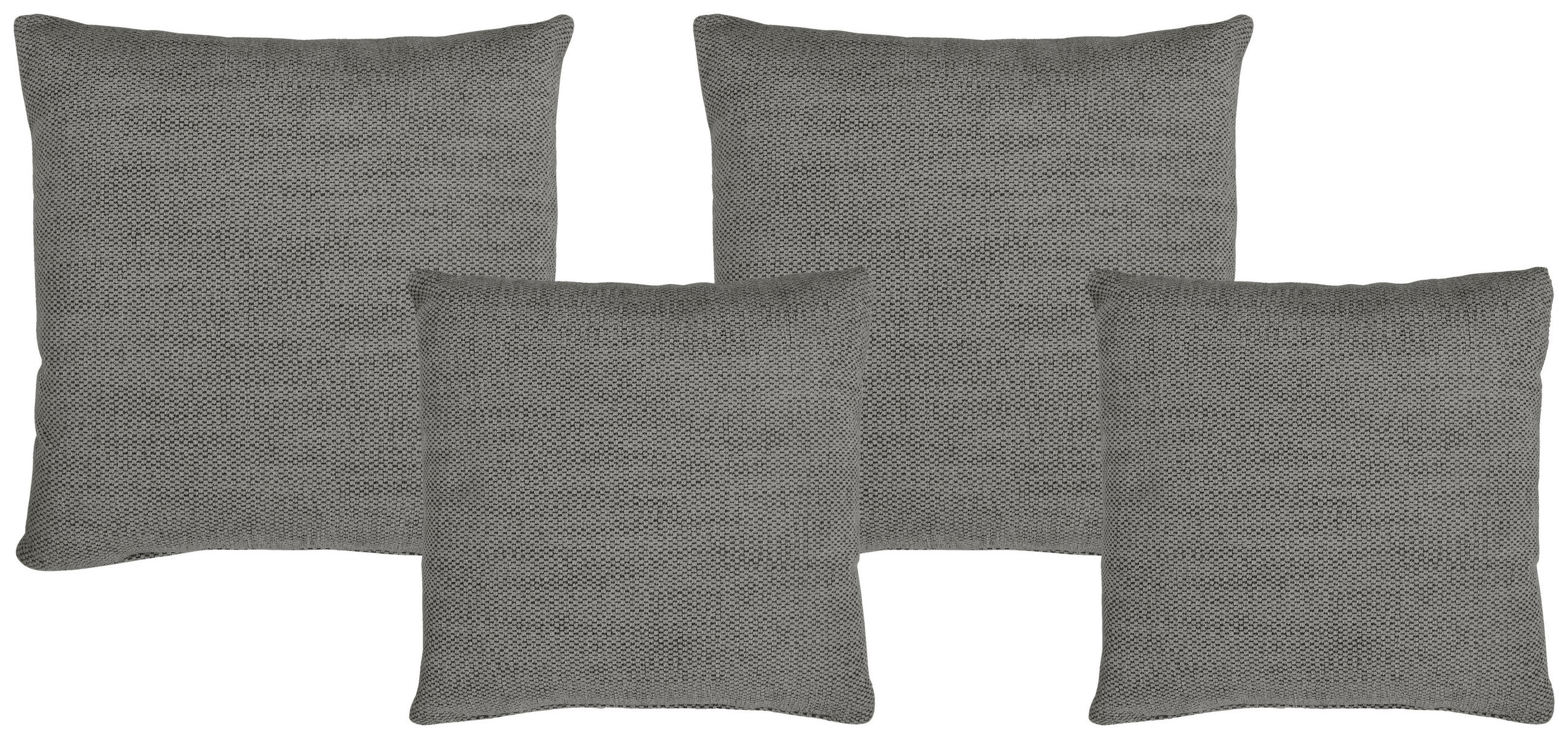 ZIERKISSENSET 4-teilig 42/53/42/53 cm  - Grau, KONVENTIONELL, Textil (42/53/42/53cm) - Livetastic