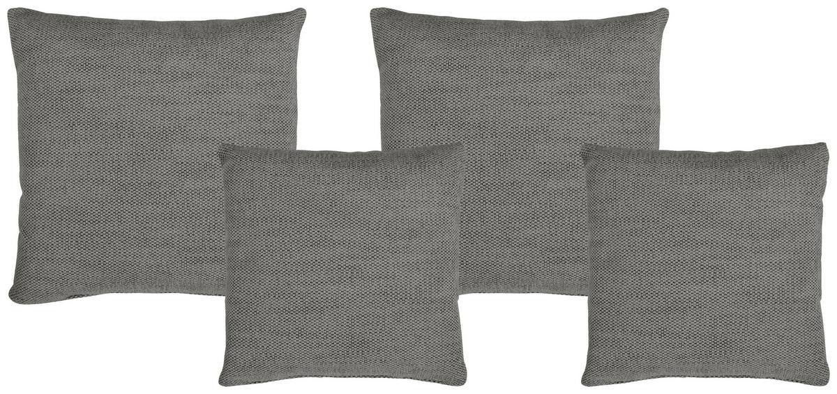 ZIERKISSENSET  42/53/42/53 cm   - Grau, KONVENTIONELL, Textil (42/53/42/53cm) - Livetastic