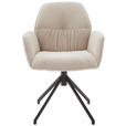 ARMLEHNSTUHL  in Chenille  - Creme/Schwarz, Design, Textil (66/89/66cm) - Dieter Knoll