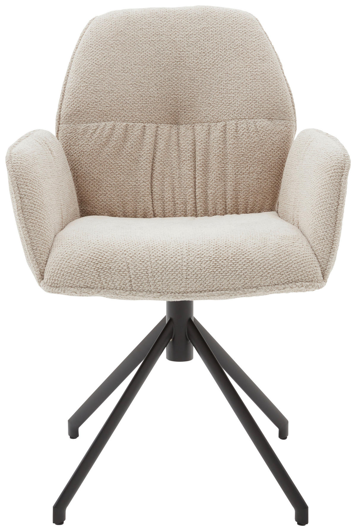 ARMLEHNSTUHL  in Chenille  - Creme/Schwarz, Design, Textil (66/89/66cm) - Dieter Knoll