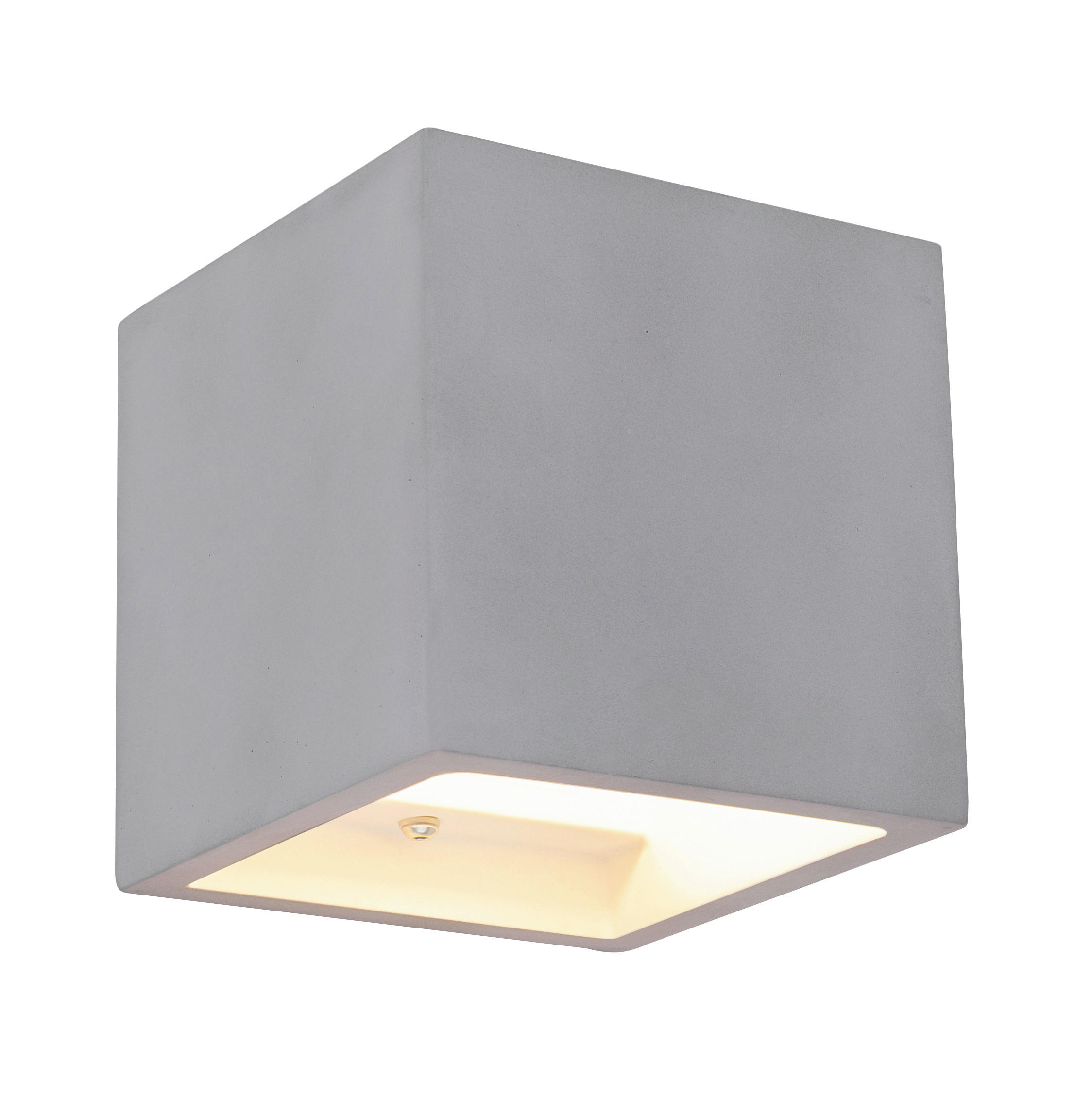 WANDLEUCHTE 11,5/11,5/11,5 cm   - Grau, Design, Stein (11,5/11,5/11,5cm) - Globo