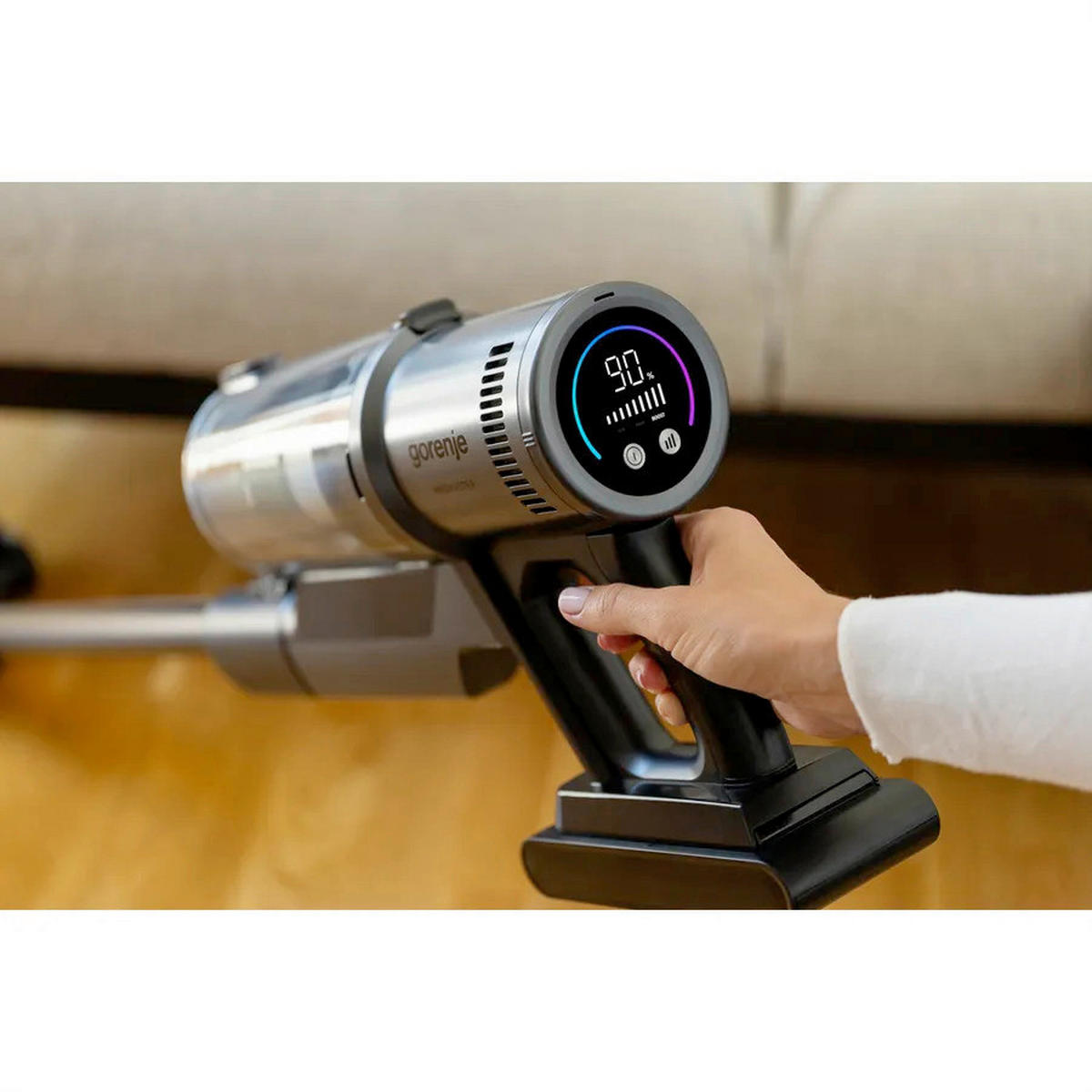 AKKU-HANDSTAUBSAUGER - Weiss, Trend (25,5/115/30,1cm) - Gorenje