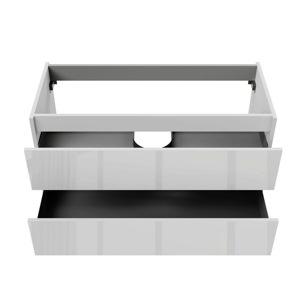 WASCHBECKENUNTERSCHRANK 100/51/46 cm  - Eichefarben/Schwarz, MODERN, Holzwerkstoff (100/51/46cm) - Voleo