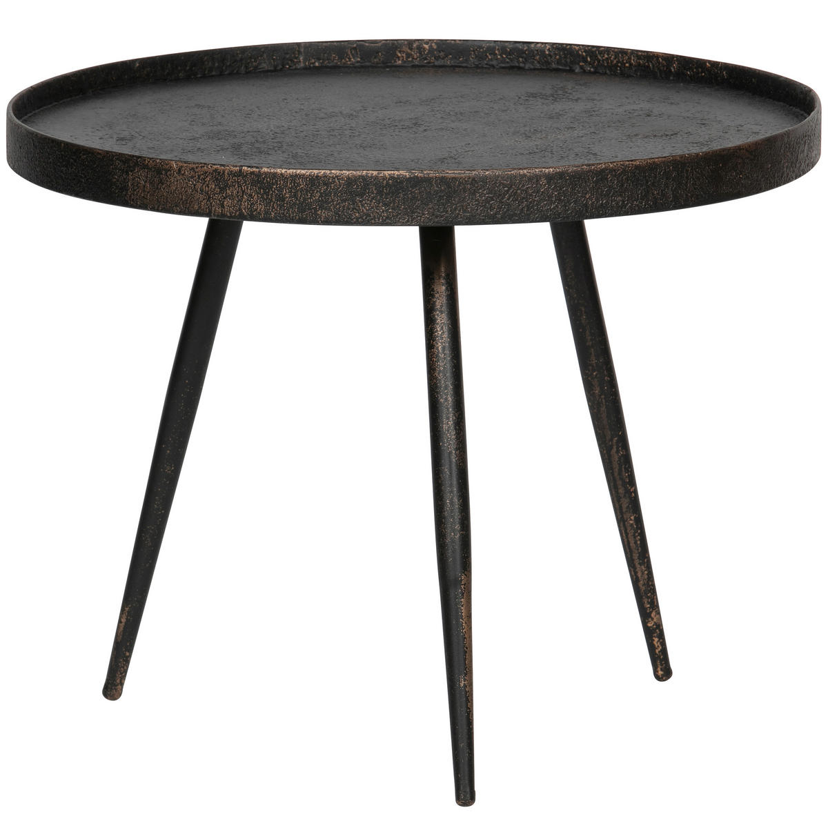 BEISTELLTISCH 58/58/44 cm Sperrholz Goldfarben, Zinkfarben rund  - Goldfarben/Zinkfarben, Design, Holzwerkstoff/Metall (58/58/44cm) - Livetastic