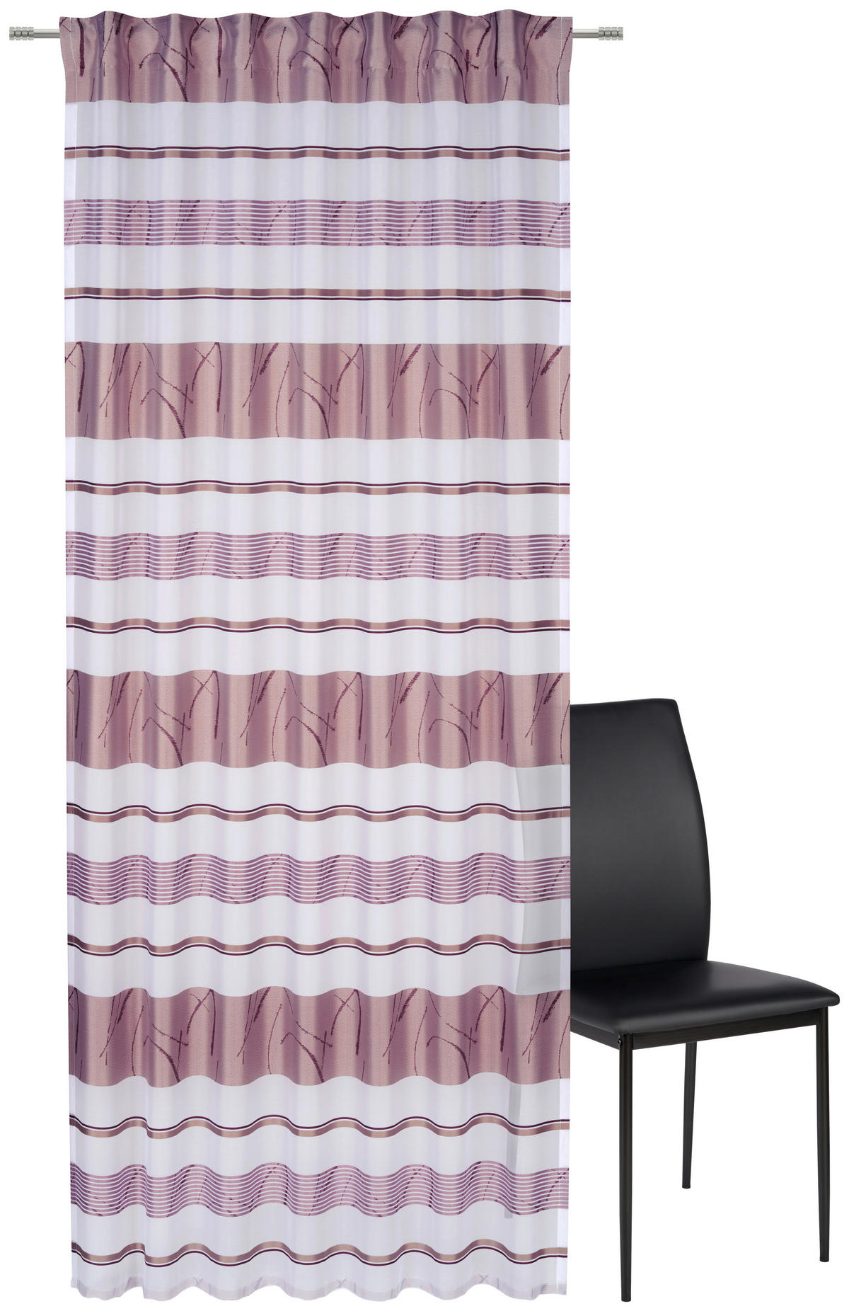 HOTOVÝ ZÁVĚS, poloprůhledné, 140/245 cm - fialová, Konvenční, textil (140/245cm) - Esposa