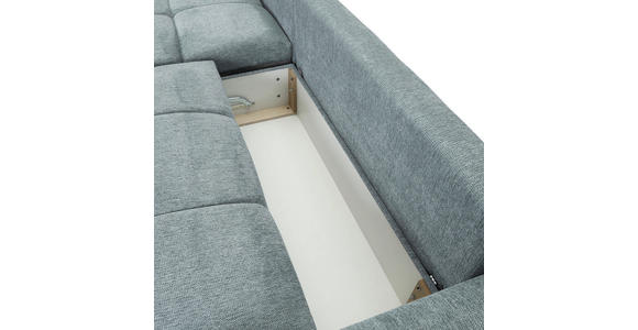 ECKSOFA  in Flachgewebe Mintgrün  - Schwarz/Mintgrün, KONVENTIONELL, Textil/Metall (180/295cm) - Carryhome