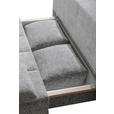 SCHLAFSOFA  in Webstoff Hellgrau  - Hellgrau/Schwarz, Design, Textil/Metall (209-235/90/100cm) - Novel
